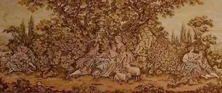 La tapisserie au-dessus du lit